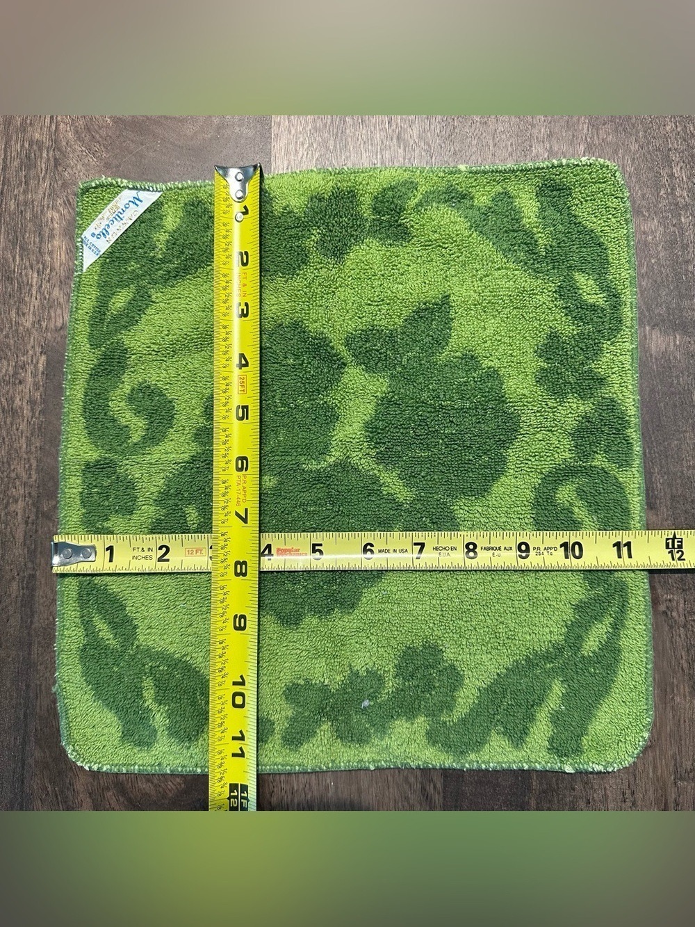 Vintage Avocado Green Cannon Monticello Washcloth 70’s MCM Retro - Picture 4 of 6